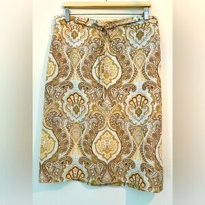 Like New Banana Republic Silk Paisley Skirt
